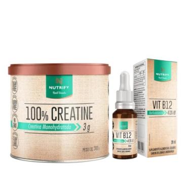 Imagem de Nutrify Real Foods Vit B12 20 Ml + Creatina Monhidratada 300g - Nutrify