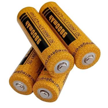 Imagem de Kit 4 Pilhas Recarregáveis 18650 3.7v - 4.2v 9800mAh | Bateria de controle, lanterna, Radios, Brinquedo, Ferramenta