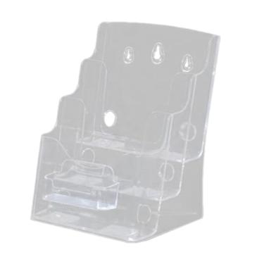 Imagem de Kokiya Organizador de Cartões de Visita em Acrílico para Escritório e Eventos Profissionais - Suporte Elegante para Documentos e Revistas, A5 3 níveis