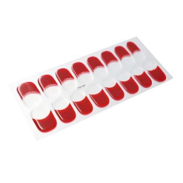 Imagem de shamjina Tiras de unhas de gel semi curadas, arte de unha, presentes para mulheres, salão de beleza, decoração de unhas, adesivos de gel, decalques, Vermelho