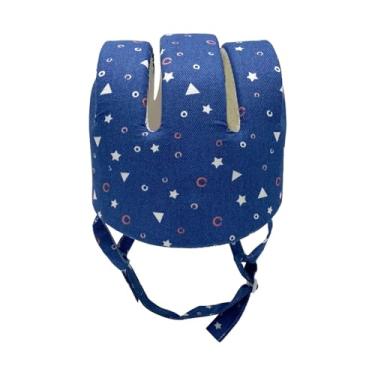 Imagem de menolana Capacete para bebês, capacete seguro para bebês de 6 meses a 4 anos, algodão, corrida, caminhada infantil, almofada macia, capacete de bebê, marinha 2