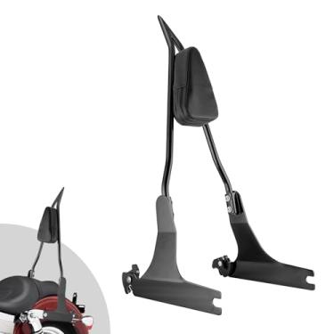 Imagem de Wsays 26" Tall Sissy Bar Quick Detachable Passenger Backrest Gloss Black Compatible with Harley Dyna Low Rider FXDL/S Street Bob FXDB Super Glide FXD/C Wide Glide FXDWG 2005-2017