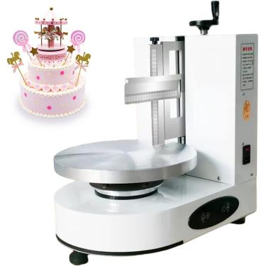Imagem de Máquina automática de cobertura de bolo de 4-12 polegadas, creme de bolo redondo, espalhador de revestimento, máquina de enchimento, espalhador de decoração de creme de pão, suavização de bo
