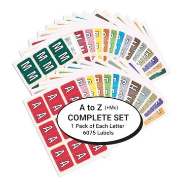 Imagem de Alphabet Labels for File Folders, A to Z plus Mc Complete Set, NO File Box and Indexes, Doctor Stuff, 225 Stickers of Each Letter, 6075 Labels, Barkley/Sycom FABKM - BRAM Series Compatible Stickers