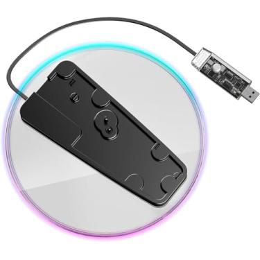 Imagem de SALYMECONY Suporte vertical PS5 compatível com PS5 Slim/Digital/CD, acessórios de suporte base com 7 luzes RGB para PlayStation 5 Pro