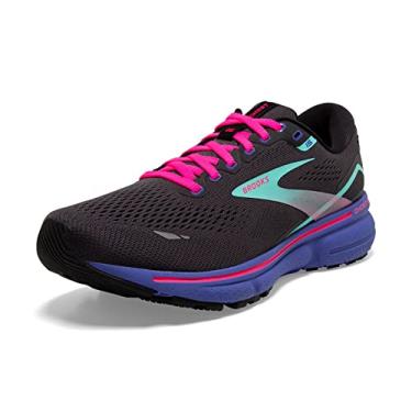 Imagem de Brooks Tênis de corrida feminino Ghost 15 Neutral, Preto/Azul/Aruba, 34