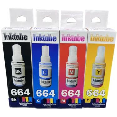 Imagem de Kit 4x Tintas Compatível para Impressoras Linha L - T644 L355 L365 L375 L380 L395 Nobo