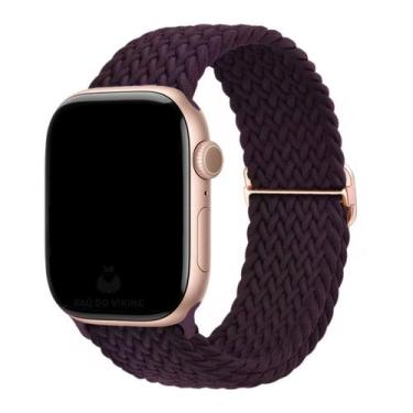 Imagem de Pulseira Nylon Trançada Tecido Compatível Com Apple Watch - Baú do Vik