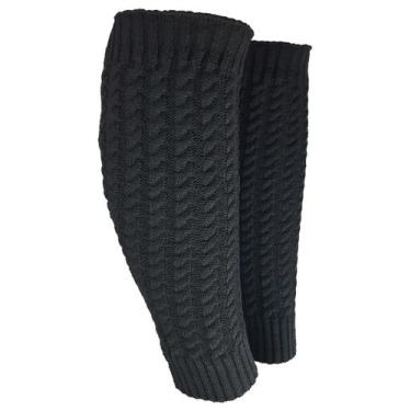 Imagem de Polaina Longa Feminina Tricot Trança - Katlen Tricot, Preto