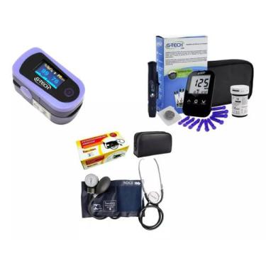 Imagem de Kit De Enfermagem Completo Medidor Glicose Aparelho Pressão - G-tech