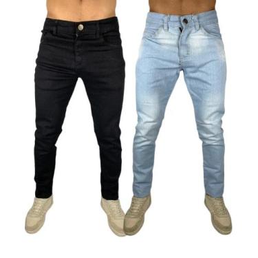 Imagem de Kit 2 Calças sarja masculino slim reta cores variadas - sky jeans, Pre