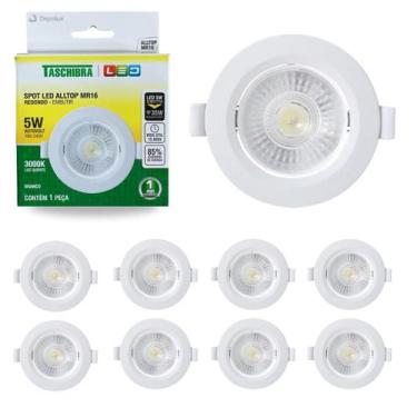 Imagem de Kit 10 Spot de Led 5w Embutir Alltop Redondo Luminária Embutir Bivolt 