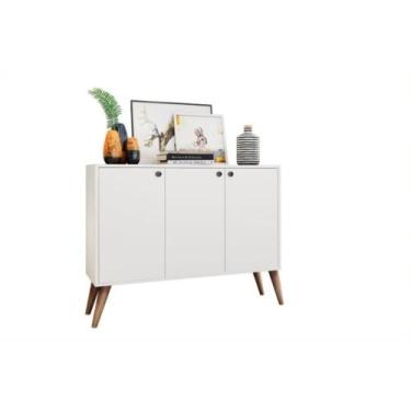 Imagem de Aparador Retro 3 Portas Congo Branco Casa Mobilia - Casa Mobilia Movel
