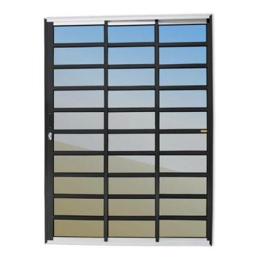 Imagem de Porta de Correr com Travessas 3 Folhas 1/3 Super Vidro Reflex 210cm X 