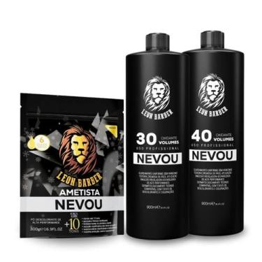 Imagem de Kit Leon Barber Água Oxigenada 30 e 40 Volumes, 900ml + Pó Descolorant