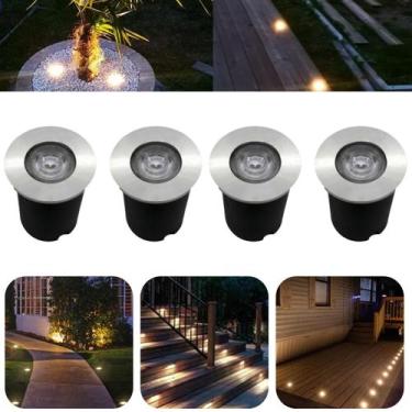 Imagem de Kit 4 Luminárias Balizadores Spot Led SMD Em PVC De 1W Luz Branco Quen