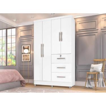 Imagem de Armário / Roupeiro / Guarda Roupas / Multiuso Solteiro TOK 4 Portas + 