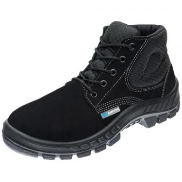 Imagem de Botina Nobuck 50b26 Preta Com Cadarço Marluvas, 42