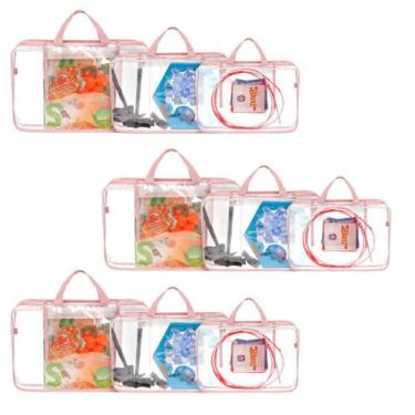 Imagem de Organizador de Brinquedos - SUPER TABULEIRO 3 KITS ROSA - Momis Petit