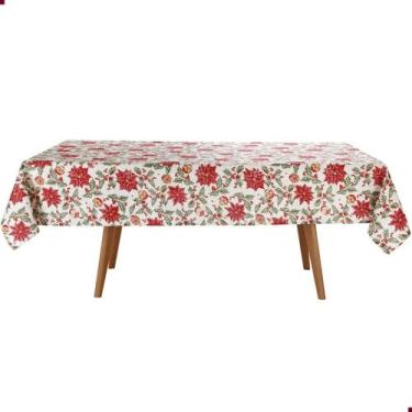 Imagem de Toalha de Mesa Natalina Retangular 8 Lugares 1,60 x 2,40 Dohler Celebr