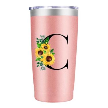 Imagem de LEIOH Presentes de girassol de Natal para mulheres, presentes de aniversário para mulheres, presentes para sua esposa, namorada, amizade, mãe, professora, irmã, chefe, presentes com monograma, caneca