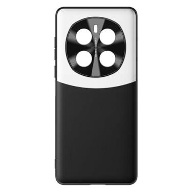 Imagem de POYUFRG Capa de couro para Honor Magic 7 Pro/7, capa de telefone de proteção de lente ultrafina fosca leve capa de proteção contra choque, preta, 7pro