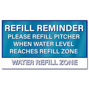 Imagem de Please Refill Adesivo de lembrete de jarro de água, adesivos de dispensador de água de 9,5 x 5,0, compatível com jarra de água Brita, etiqueta de decalque de jarro de água, decoração essencial de