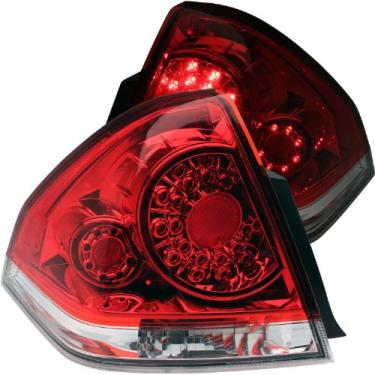 Imagem de AnzoUSA 321206 Lanterna traseira vermelha e transparente de LED para Chevrolet Impala - (vendido em pares)