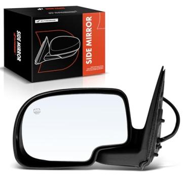 Imagem de A-Premium Espelho retrovisor traseiro externo preto dobrável manual aquecido para porta elétrica - Compatível com GMC Sierra 1500, Yukon XL 1500 e Chevrolet Tahoe, Suburban 1500 2500, Avalanche 1500