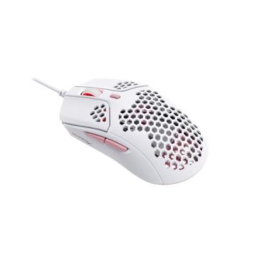 Imagem de HyperX Pulsefire Haste – Mouse Gamer – Ultraleve, 60 g, Honeycomb Shell, Hex Design, Hyperflex Cabo USB, Até 16000 DPI, 6 botões programáveis – Branco/Rosa