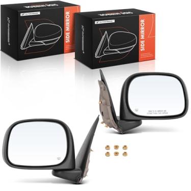 Imagem de A-Premium Par (2) espelhos retrovisores elétricos para motorista e passageiro - Compatível com Dodge Ram 1500 2002-2009, Ram 2500 2003-2009, Ram 3500 2003-2009 - Espelho retrovisor externo dobrável manual aquecido