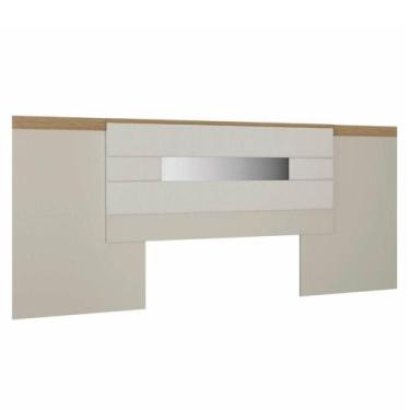 Imagem de Cabeceira Casal Regência Rimo Carvalho com Off White