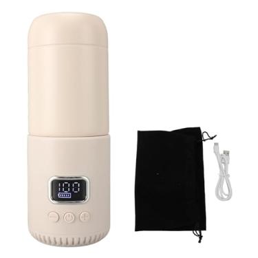 Imagem de Chaleira de Viagem, Chaleira Elétrica Portátil Sem Fio Recarregável de 400ML, Chaleira Elétrica de Viagem de Aço Inoxidável 18000mah, Mini Chaleira Com Aquecimento Rápido