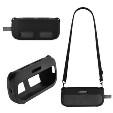 Imagem de Capa de silicone compatível com alto-falante portátil Bose SoundLink Flex 2ª geração/Bose SoundLink Flex Bluetooth, capa protetora com alça de ombro para alto-falante Bose SoundLink Flex Bluetooth