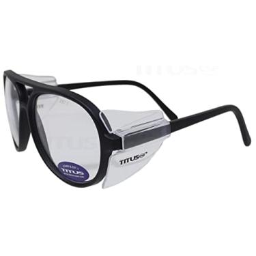 Imagem de TITUS Óculos de segurança multiuso com proteção lateral (armação padrão, transparente)