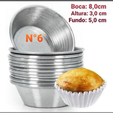 Imagem de Forma Empada N6 Alumínio Envio Imediato kit 24 unidades - Farnese