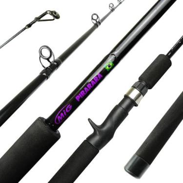 Imagem de Vara Para Carretilha Pirarara CP-14 1,80mts 40-100lbs Preta 1 Parte - 