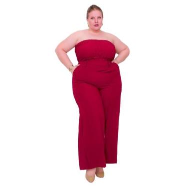 Imagem de Conjunto feminino casual elegante cropped sem alça e pantalona wide le