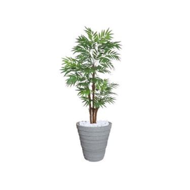 Imagem de Planta Artificial Árvore Palmeira Phoenix 1,77m kit + Vaso Redondo D. 