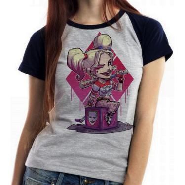 Imagem de Baby look blusa feminina ou Camiseta unissex Arlequina Coringa - Empór