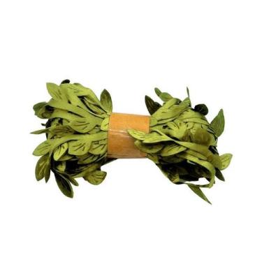 Imagem de Fio Decorativo - Folhas Verde Musgo - 10m - 1 unidade - Rizzo