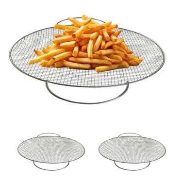 Imagem de 2UN Peneira Escorredora de Frituras Pastel Salgado com alças - Aramina