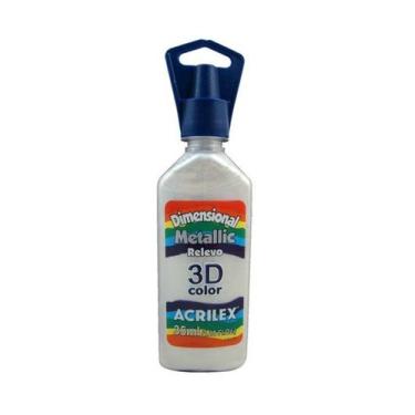 Imagem de Tinta Dimensional Metálica 35ml - 562 Branco Acrilex