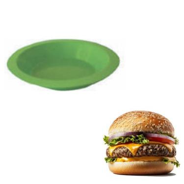 Imagem de Prato Fundo 600ml Jantar Plástico Malta 21,5cm Verde