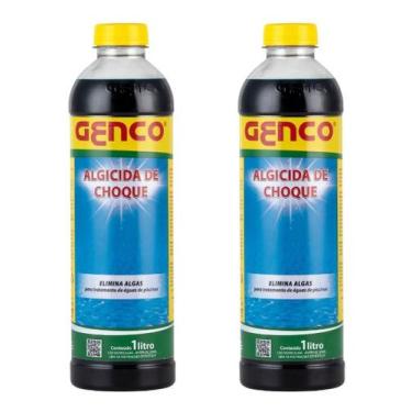 Imagem de Kit 2 Algicida Choque Piscina Agua Verde Elimina Algas Genco