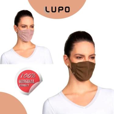 Imagem de Mascara Lupo Adulto AU Zero Costura Vírus Bac-Off - Kit c/2 - Nude/Mar