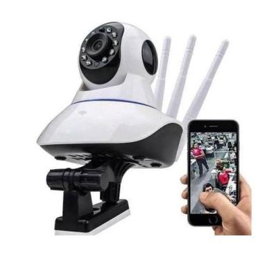 Imagem de Câmera Ip 1.3mp 720p Hd Wireless Wifi Audio Sd P2P HD  3 Antenas  - BC