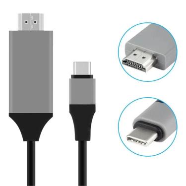 Imagem de Cabo Conversor USB-C Para HDMI - 2 Metros - 4K - Shinka CB-TPC-HD-2M