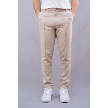 Imagem de Calça Masculina Casual Alfaiataria De Linho - Opus, Bege, 44
