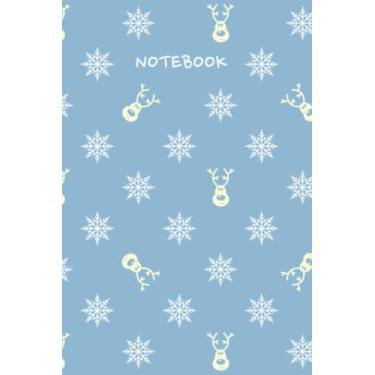 Imagem de Notebook: Fun, Modern, Winter Design with Reindeer - 6x9 in - 120 pages - College Ruled: Tis the season with this special Christmas notebook